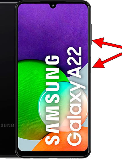 Captura de pantalla en Samsung Galaxy A22
