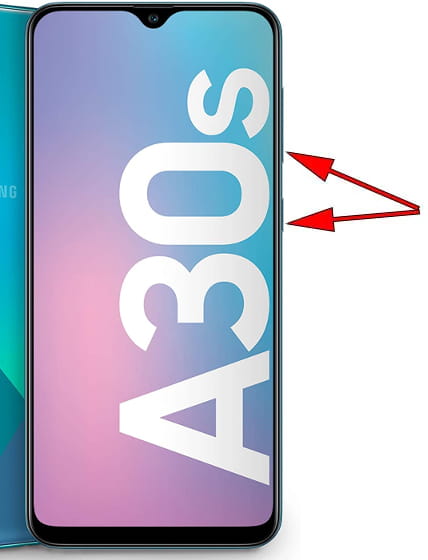 Captura de pantalla en Samsung Galaxy A30s