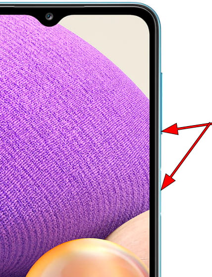 Captura de pantalla en Samsung Galaxy A32