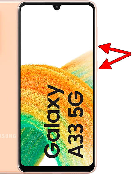 Captura de pantalla en Samsung Galaxy A33 5G