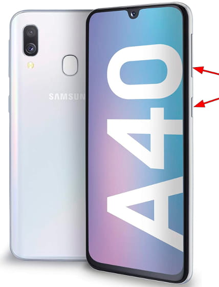 Captura de pantalla en Samsung Galaxy A40