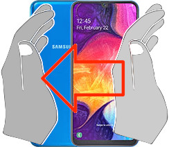 Captura de pantalla en Samsung Galaxy A50