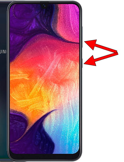 Captura de pantalla en Samsung Galaxy A50s
