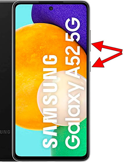 Captura de pantalla en Samsung Galaxy A52 5G