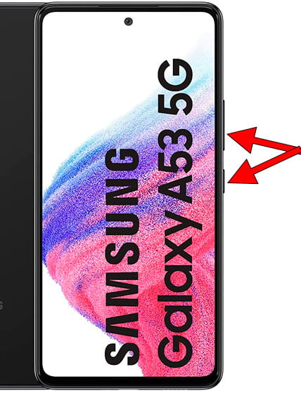 Captura de pantalla en Samsung Galaxy A53 5G