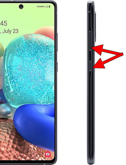 Captura de pantalla en Samsung Galaxy A71 5G UW