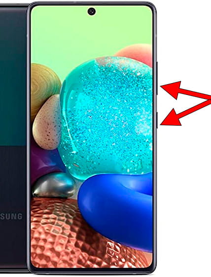 Captura de pantalla en Samsung Galaxy A71 5G