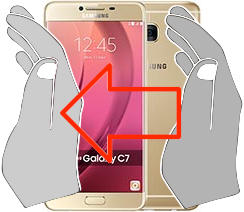 Captura de pantalla en Samsung Galaxy C7