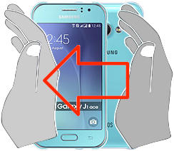 Captura de pantalla en Samsung Galaxy J1 Ace