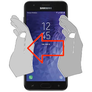 Captura de pantalla en Samsung Galaxy J3 Orbit