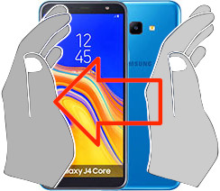 Captura de pantalla en Samsung Galaxy J4 Core