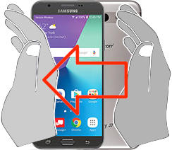 Captura de pantalla en Samsung Galaxy J7 V