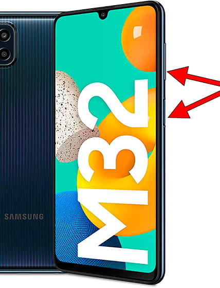Captura de pantalla en Samsung Galaxy M32