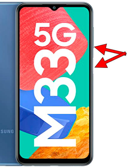 Captura de pantalla en Samsung Galaxy M33