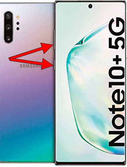 Captura de pantalla en Samsung Galaxy Note10+ 5G