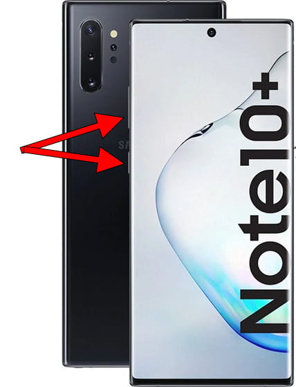 Captura de pantalla en Samsung Galaxy Note10+