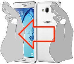 Captura de pantalla en Samsung Galaxy On7