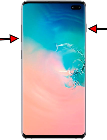 Captura de pantalla en Samsung Galaxy S10+