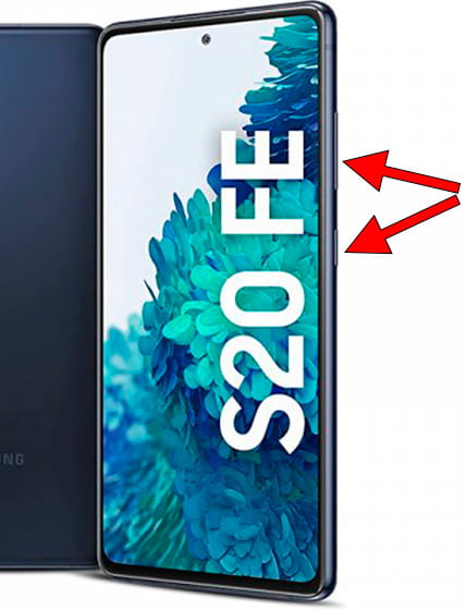 Captura de pantalla en Samsung Galaxy S20 FE 2022