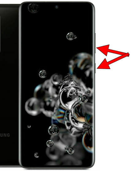 Captura de pantalla en Samsung Galaxy S20 Ultra