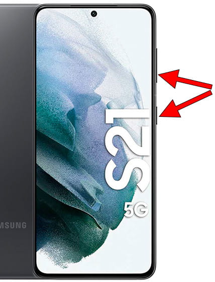 Captura de pantalla en Samsung Galaxy S21 5G