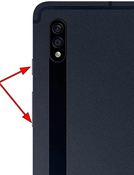 Captura de pantalla en Samsung Galaxy Tab S7