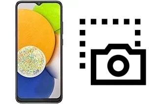 Captura de pantalla en Samsung Galaxy A03