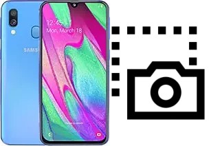 Captura de pantalla en Samsung Galaxy A40