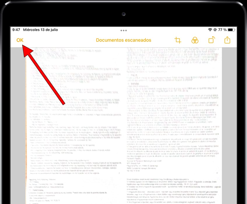 Revisar documento escaneado