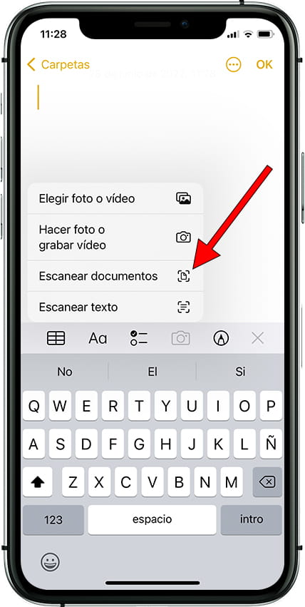 Escanear documentos iPhone 5s