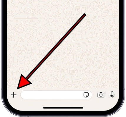 Adjuntar archivos en WhatsApp de iPhone