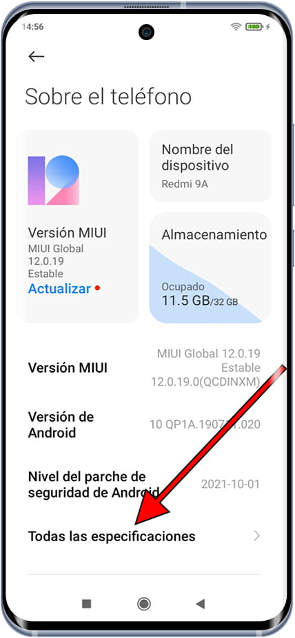 Todas las especificaciones Xiaomi