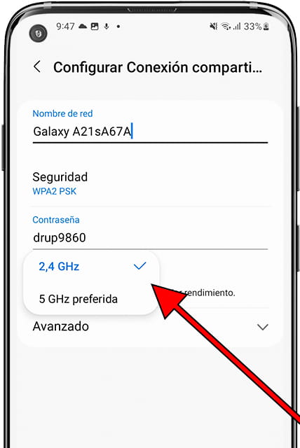 Nombre de punto de acceso Android