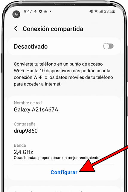 Activar punto de acceso Wi-Fi Android