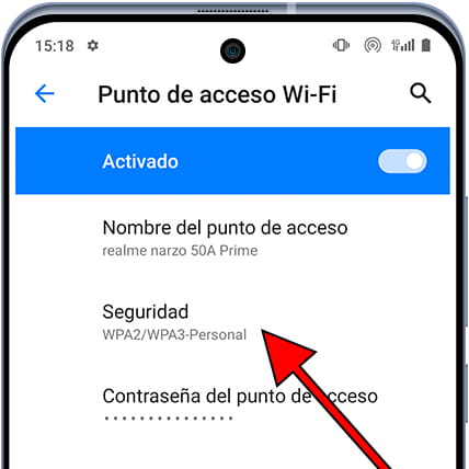 Seguridad punto de acceso Android