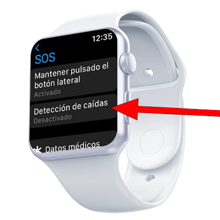 Activar detección de caídas Apple Watch