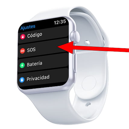 Ajustes SOS Apple Watch