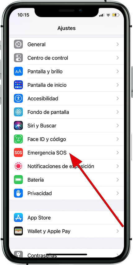 Emergencia SOS iPhone