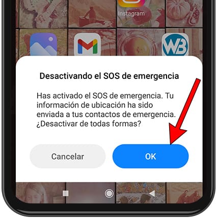 Confirmar cancelación llamada de emergencia Xiaomi