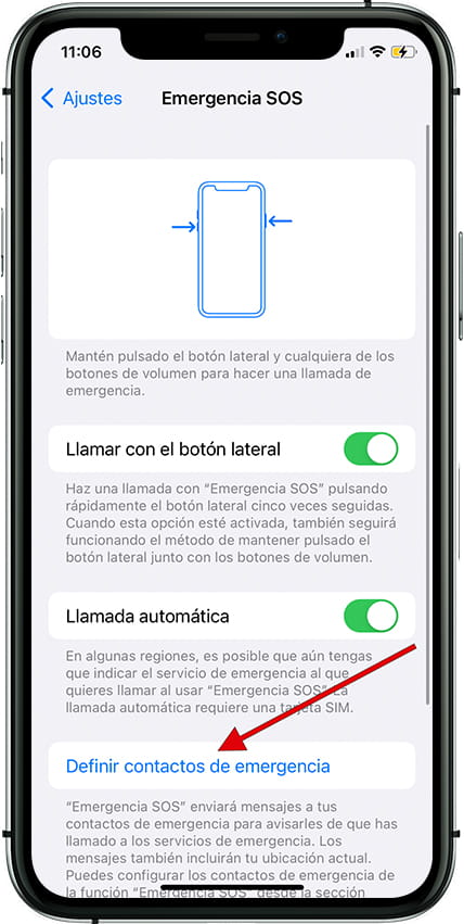 Llamada automática SOS iPhone 16 Pro Max