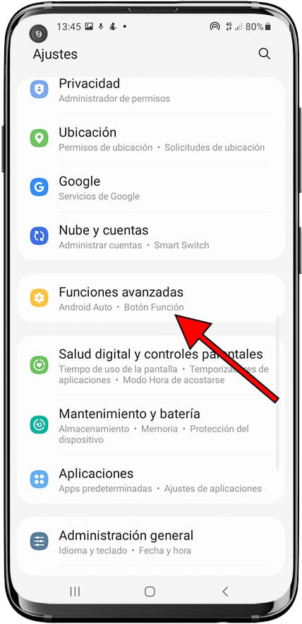 Funciones avanzadas Samsung
