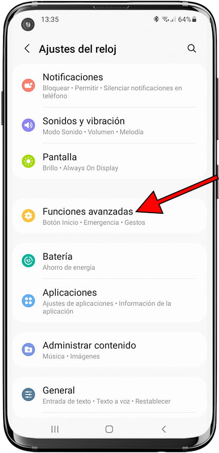 Funciones avanzadas Galaxy Wearable