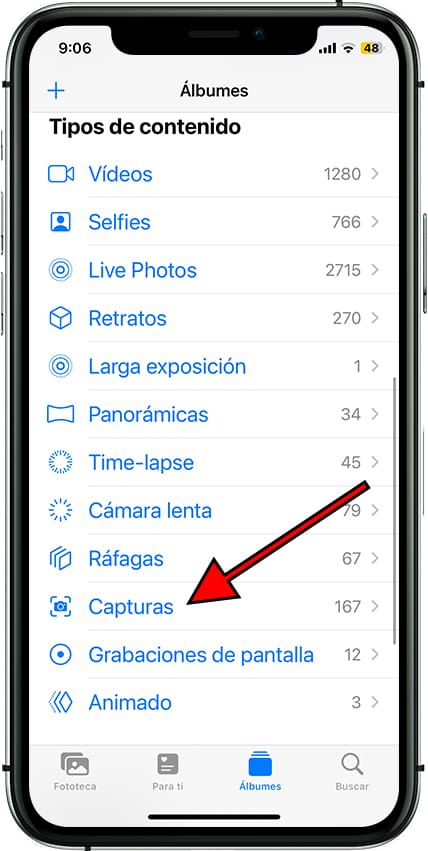Tipos de contenido: capturas Apple iPhone XR