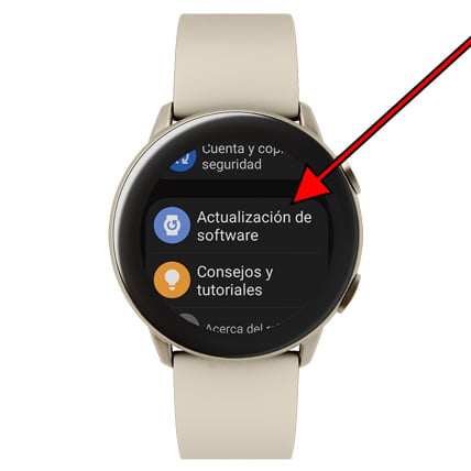 Ajustes Actualización de software Galaxy Watch4