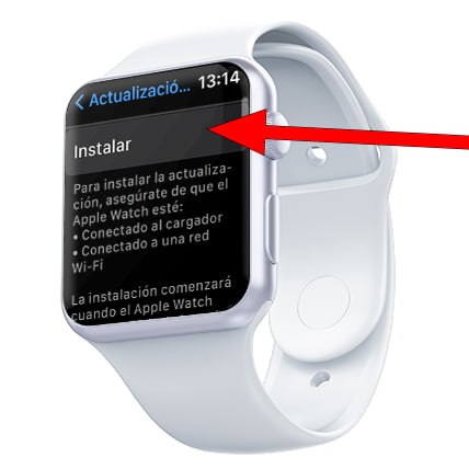Instalar actualización Apple Watch