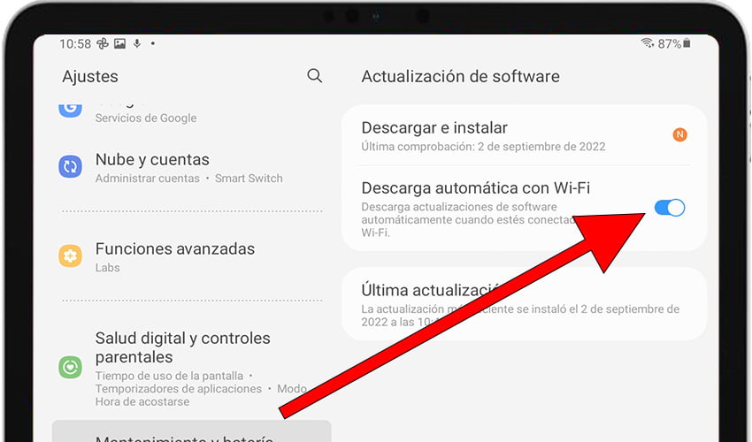 Ajustes Galaxy Tab S10 Ultra