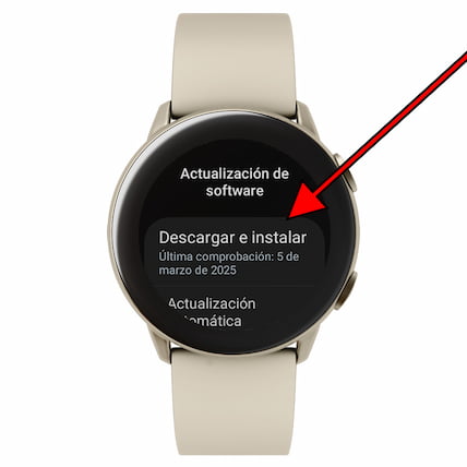 Descargar e instalar actualización Galaxy Watch4