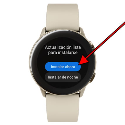 Instalar actualización Galaxy Watch4