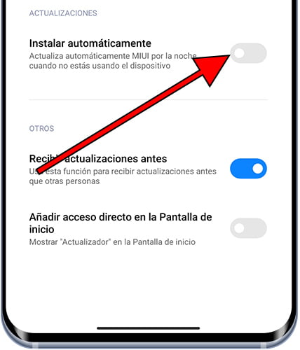 Instalar automáticamente Xiaomi