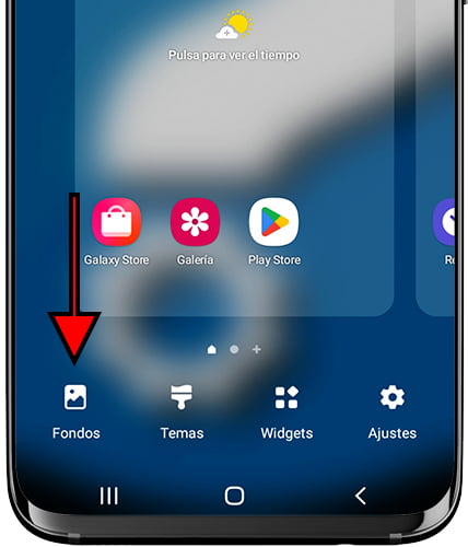 Ajustes pantalla de inicio Samsung